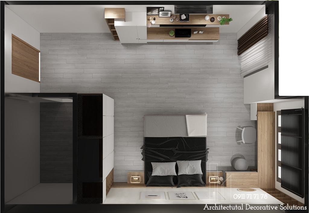 Thiết kế thi công nội thất căn hộ 2PN Biên Hòa - Đồng Nai