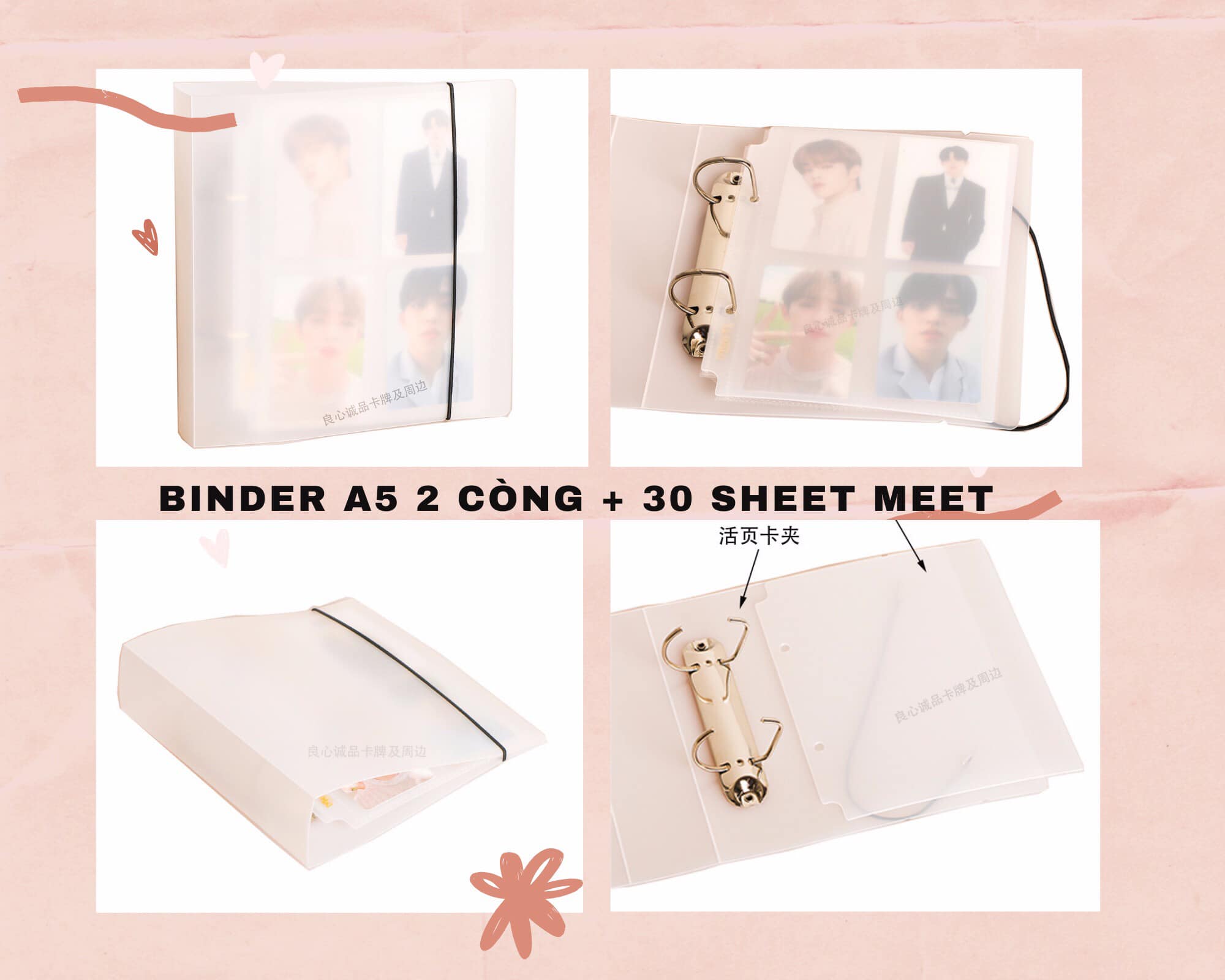 Sổ đựng thẻ bo góc A5 2 còng MeeT - Binder A5 2 còng MeeT