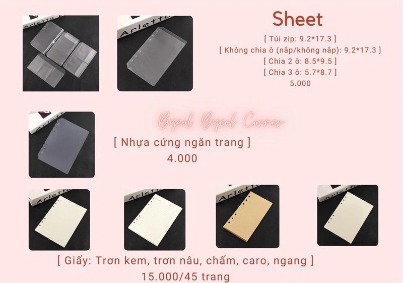 Trang lẻ đựng ảnh cỡ A6 - Sheet PVC A6