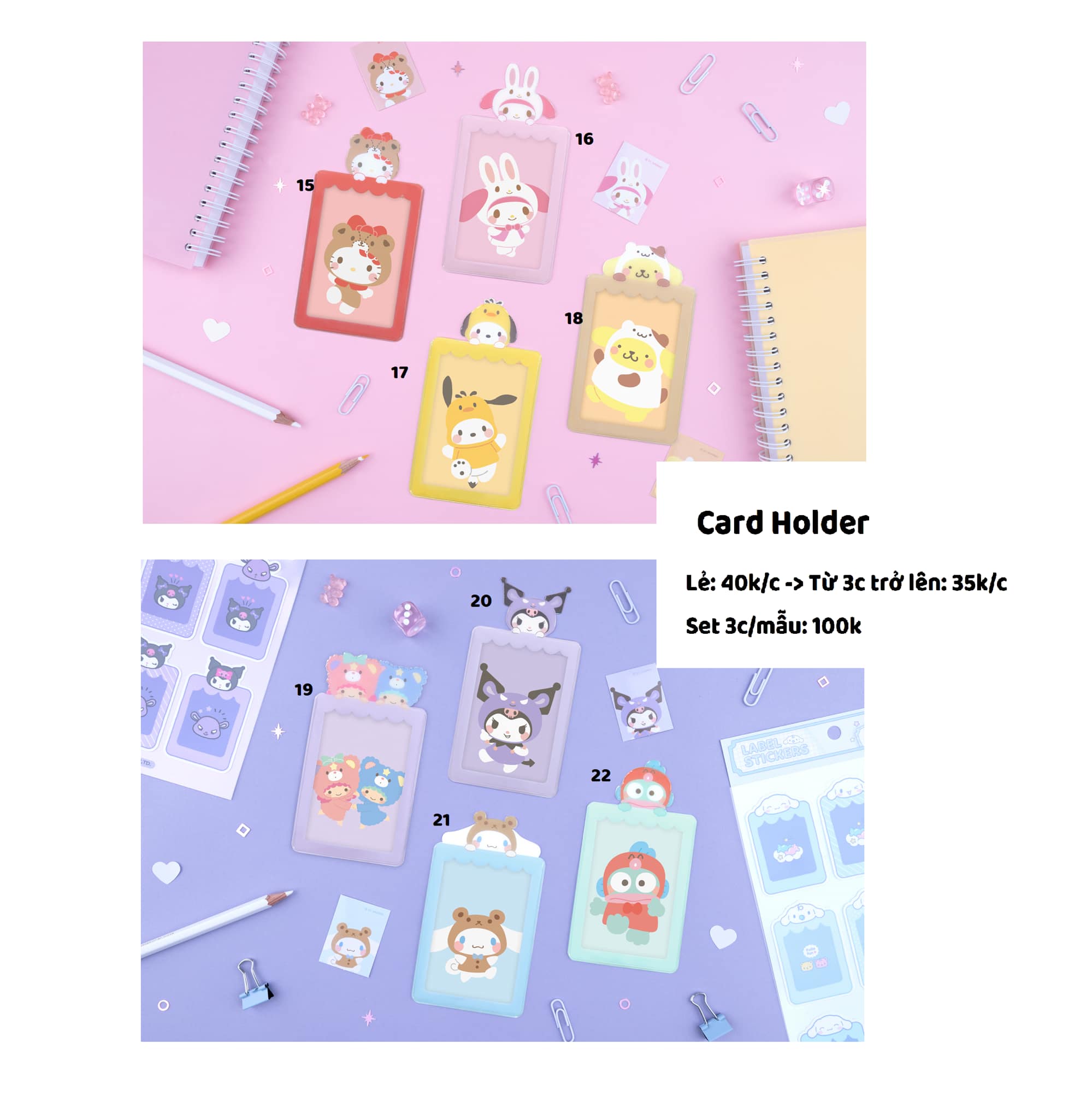 Bao đựng ảnh, card - card holder Sanrio