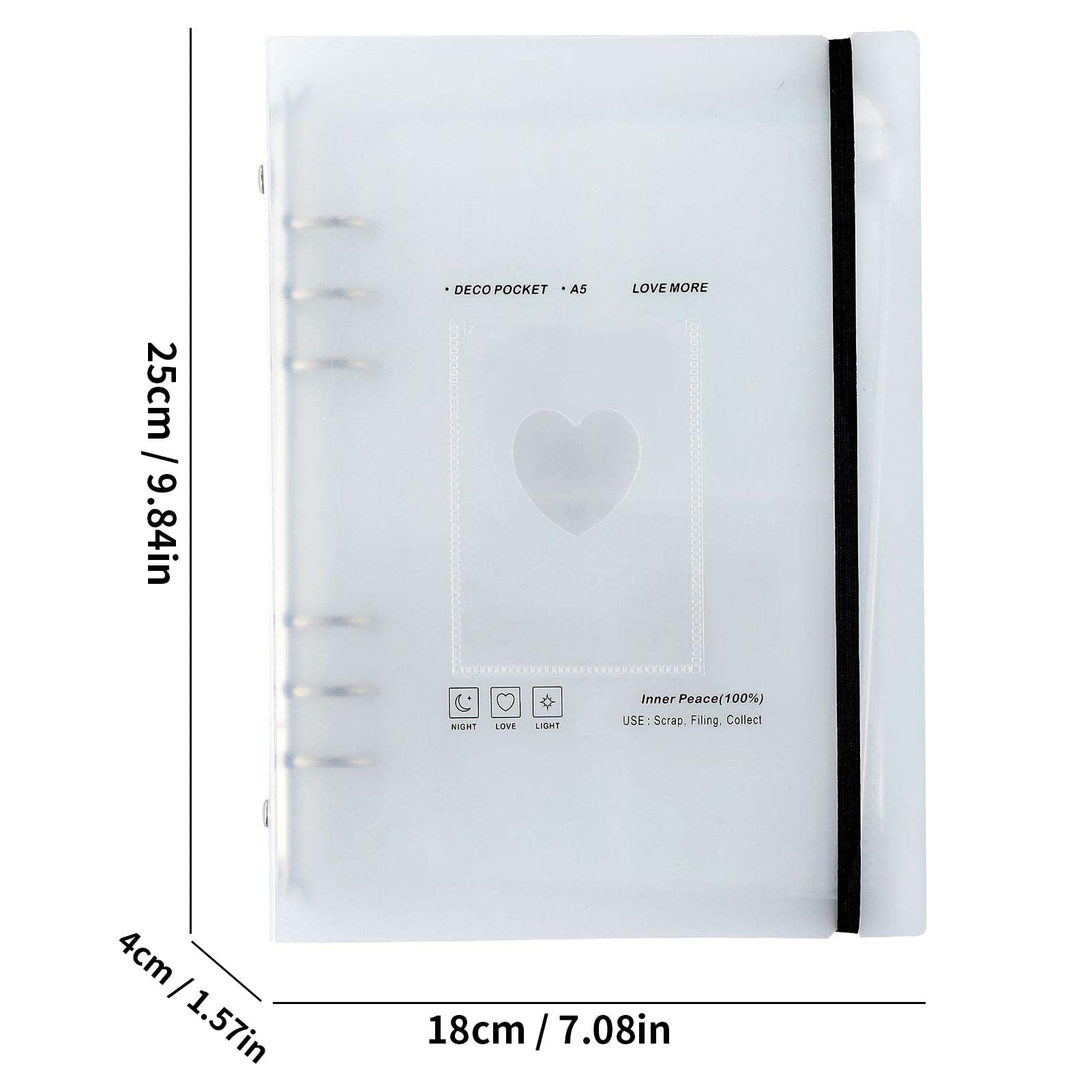 Sổ đựng ảnh còng A5 - Binder A5 Love more