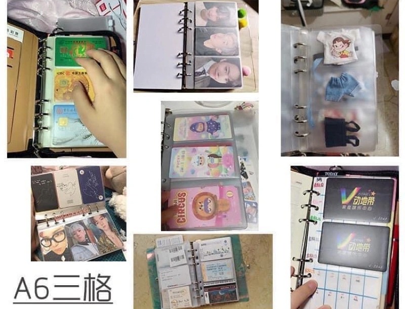 Sổ còng A6 bìa cứng- Binder A6 đựng card