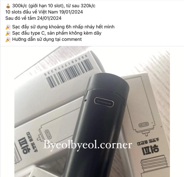 Pin sạc lightstick - chuôi pin sạc cổ vũ