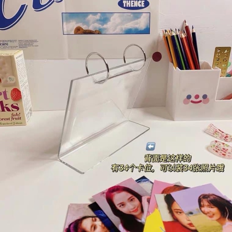 Kệ mica để bàn đựng ảnh, card idol kpop
