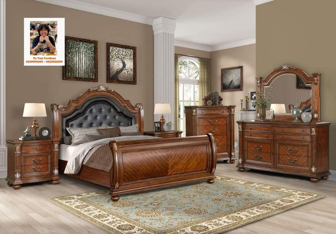 Bộ phòng ngủ Mỹ phong cách tân cổ điển