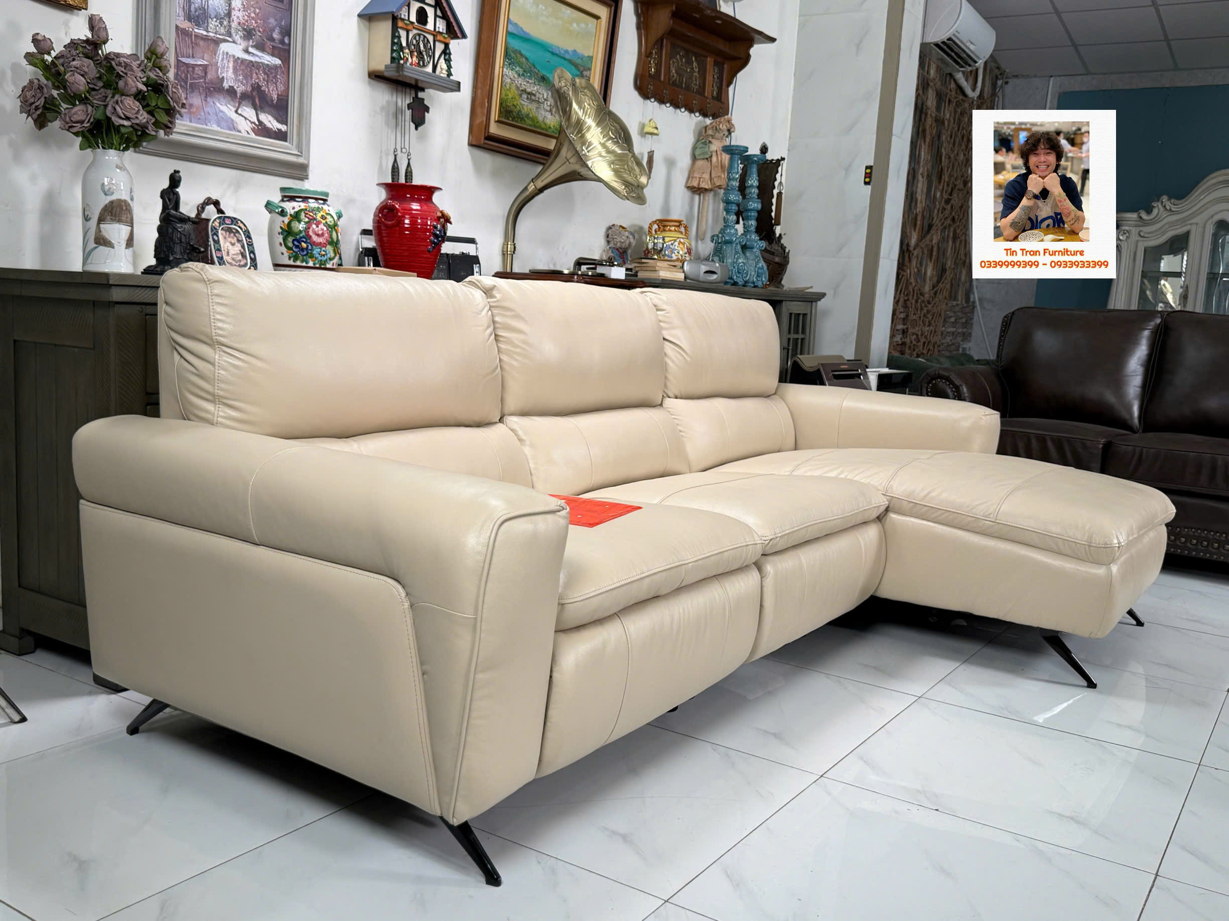 SOFA DA BÒ CHỈNH ĐIỆN Ý