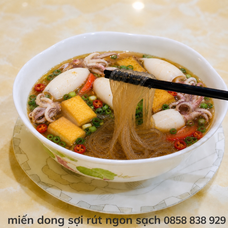 Miến Dong Sợi Rút Thạch Thất Nguyên Chất Dai Ngon Thượng Hạng