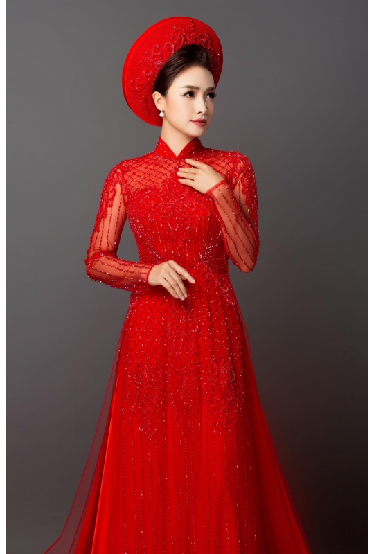 Áo Dài Cưới Đỏ