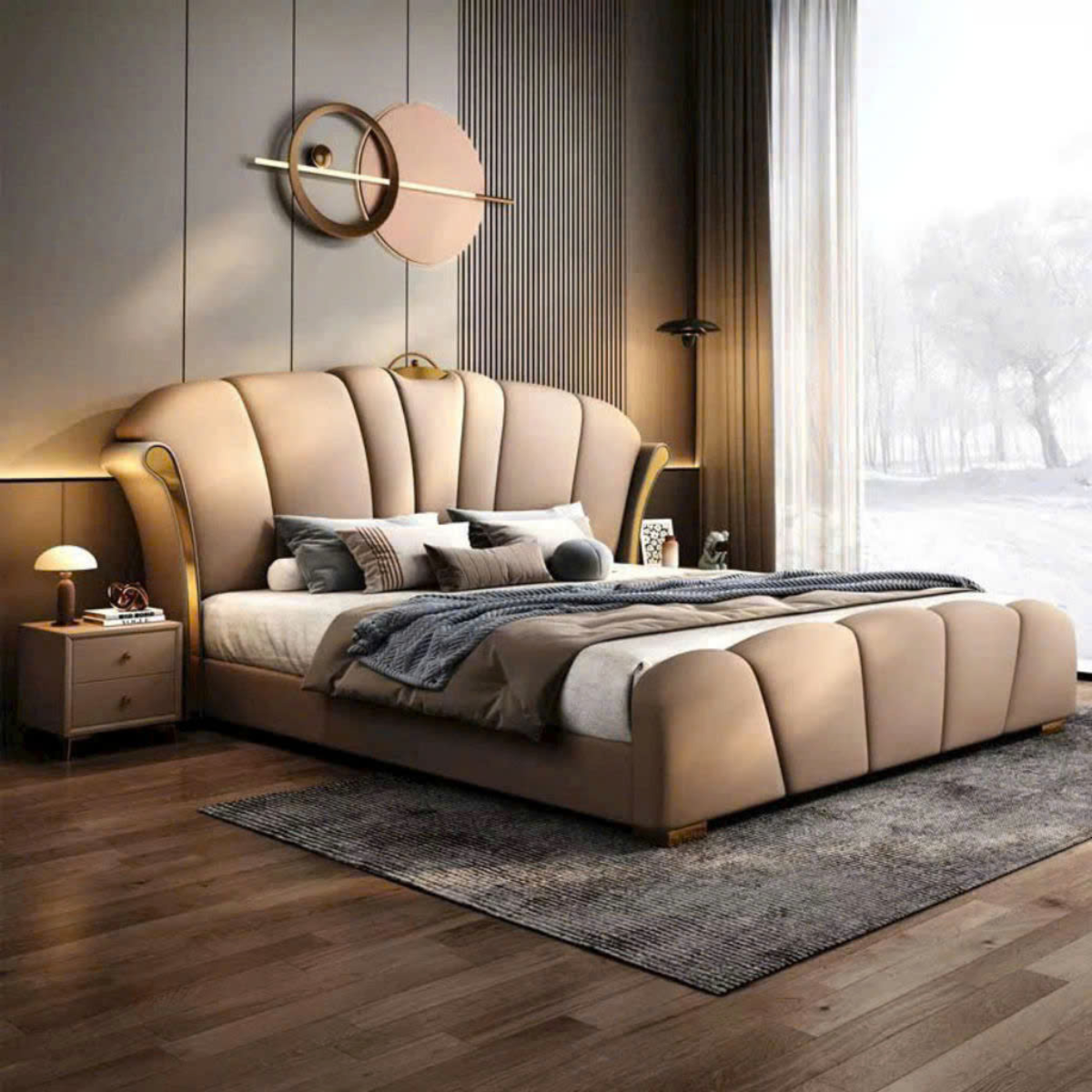 GIƯỜNG NGỦ BỌC DA HIỆN ĐẠI SANG TRỌNG - LB20