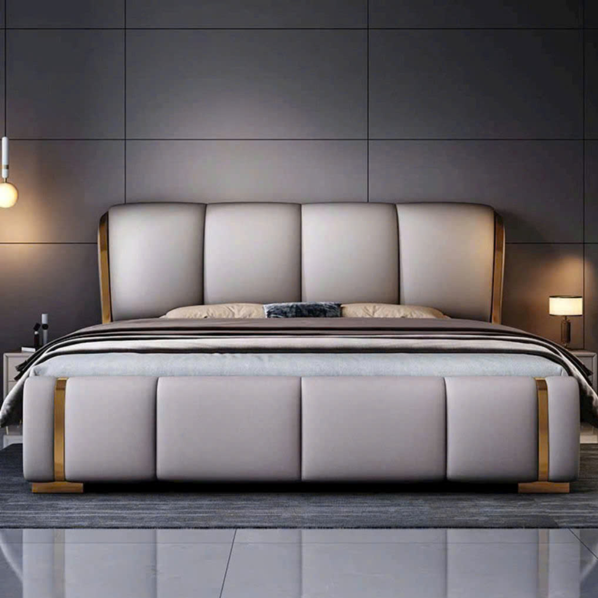 GIƯỜNG NGỦ BỌC DA HIỆN ĐẠI SANG TRỌNG - LB21