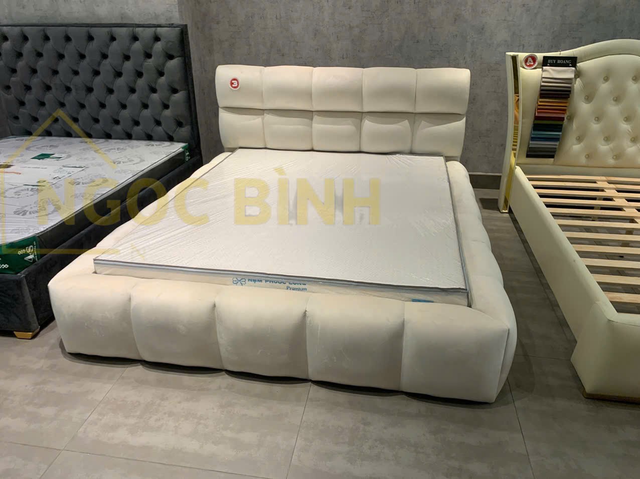 GIƯỜNG BÁNH MÌ BỌC DA HOẶC BỌC NỈ HIỆN ĐẠI SANG TRỌNG - LB27