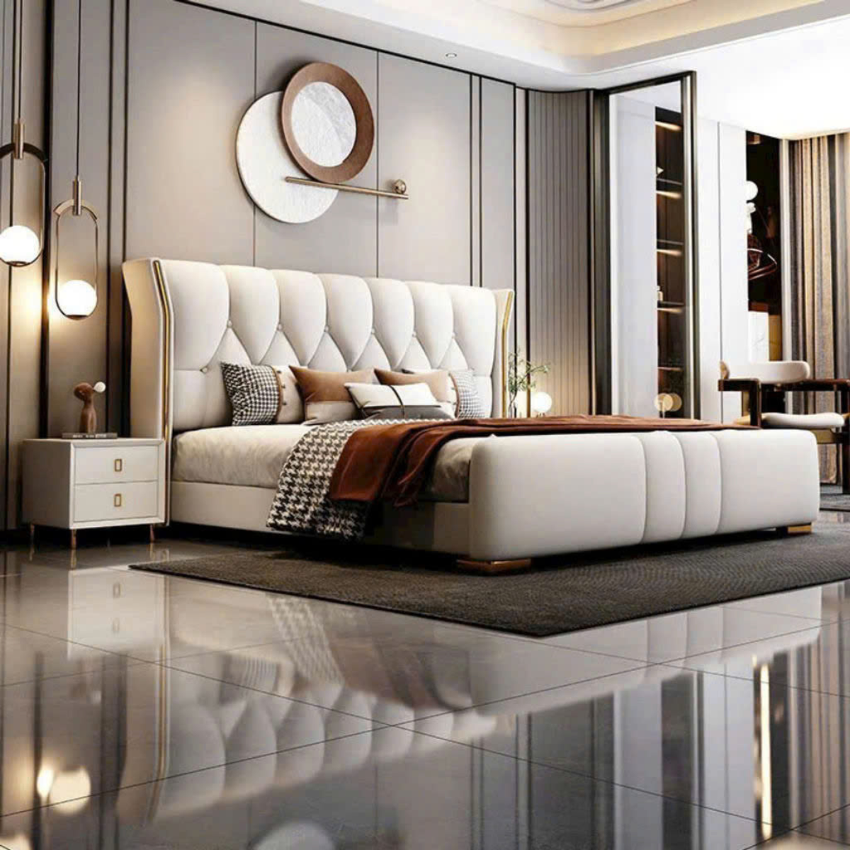 GIƯỜNG NGỦ BỌC DA HIỆN ĐẠI SANG TRỌNG - LB26