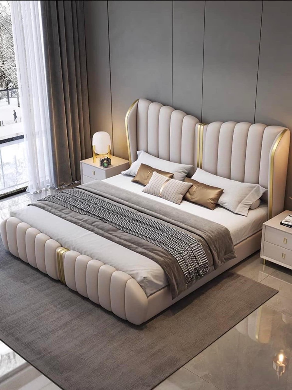 GIƯỜNG NGỦ BỌC DA CAO CẤP HIỆN ĐẠI - LB15