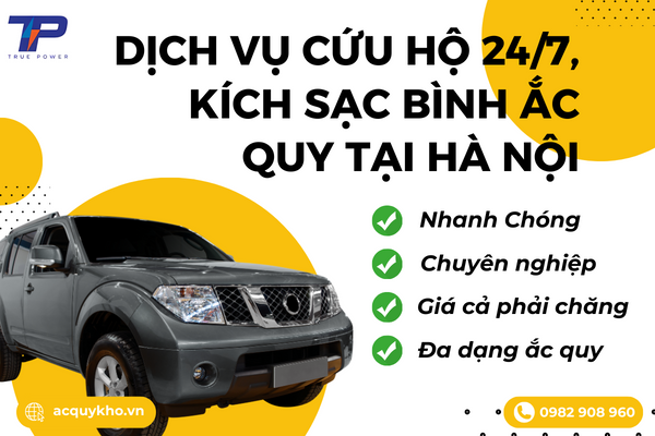 Dịch Vụ Cứu Hộ 24/7, Kích Sạc Bình Ắc Quy Tại Hà Nội