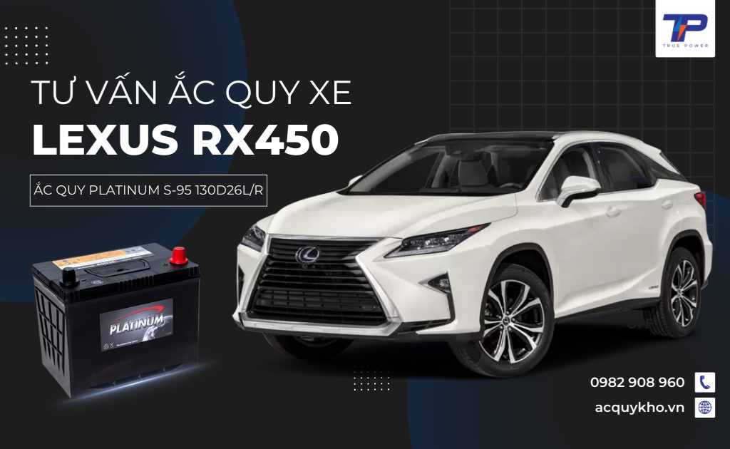 Tư vấn ắc quy xe Lexus RX450: Bảng giá và thông số kỹ thuật