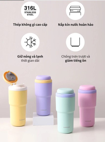 LHC3292 - Bình giữ nhiệt LocknLock Daily Macaron Tumbler 480ml