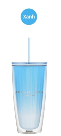 HAP522-Ly nhựa 2 lớp Lock&Lock kèm ống hút 750ml