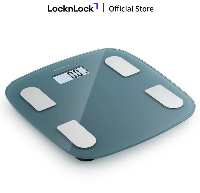 Cân sức khỏe điện tử Locknlock Body fat scale 310x300x21mm, 180kg - ENC541