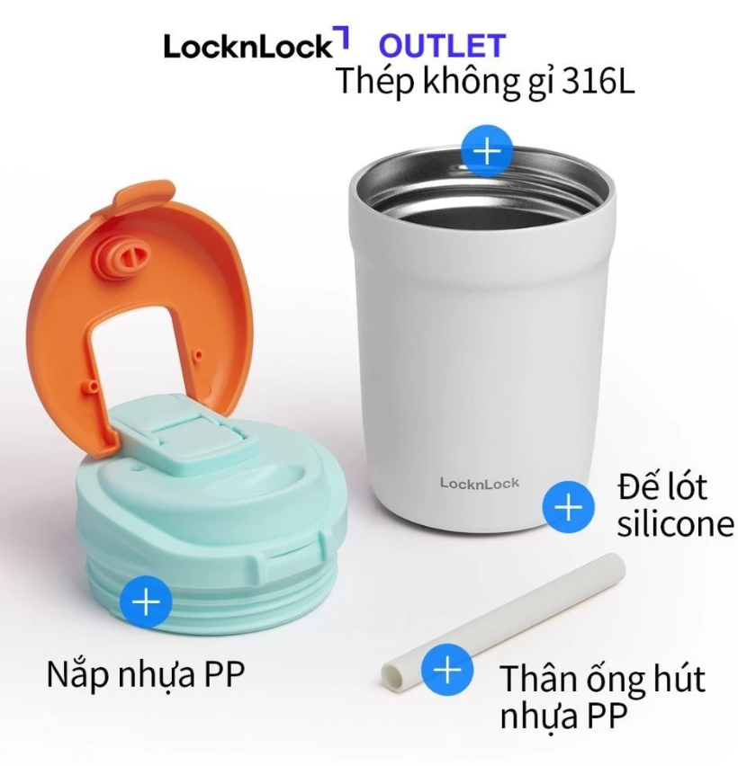 Bình giữ nhiệt LocknLock-Dual flip-320ml - 430ml - LHC4290YRED - LHC4298MIT