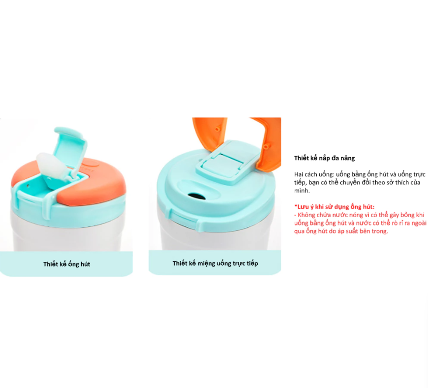 Bình giữ nhiệt LocknLock-Dual flip-320ml - 430ml - LHC4290YRED - LHC4298MIT