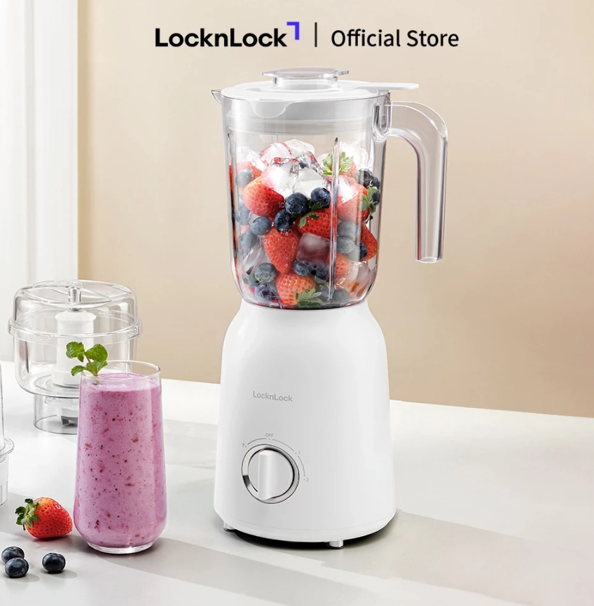EJM416WHT - Máy xay sinh tố Locknlock Multi Blender 220-240V, 50/60Hz, 800W, 1.5L - Màu trắng