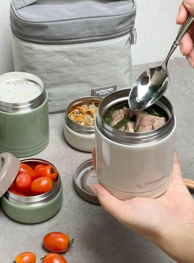 Bộ hộp cơm giữ nhiệt Kaiyo 5 chi tiết - 1.2L - KVL120
