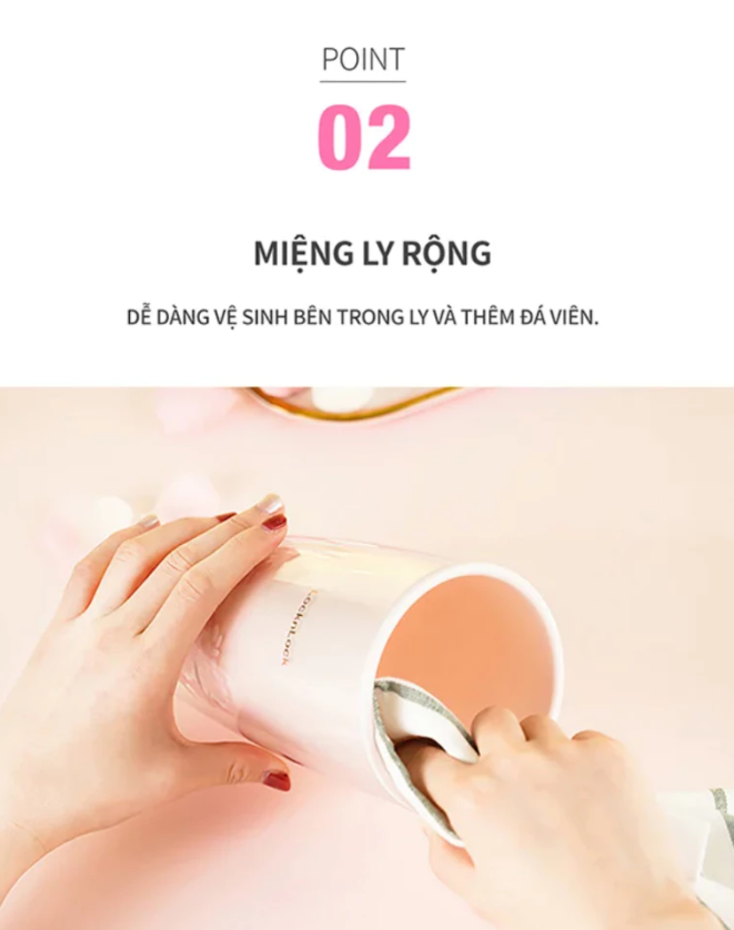 Ly Nhựa Hai Lớp LocknLock Double Wall Cold Cup Cherry Blossom 750ml - 2 Màu- HAP509