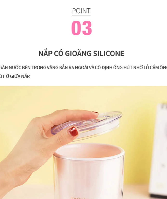 Ly Nhựa Hai Lớp LocknLock Double Wall Cold Cup Cherry Blossom 750ml - 2 Màu- HAP509