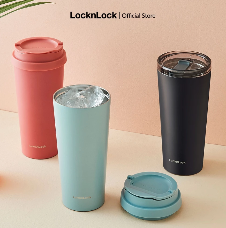 Bình giữ nhiệt LocknLock 2 nắp thay thế New Clip Tumbler 540ml LHC4279