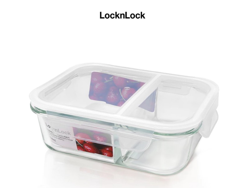 LLG1201 - 640ml & LLG1202 - 1040ml Hộp Chia 2 Ngăn Blanc LocknLock