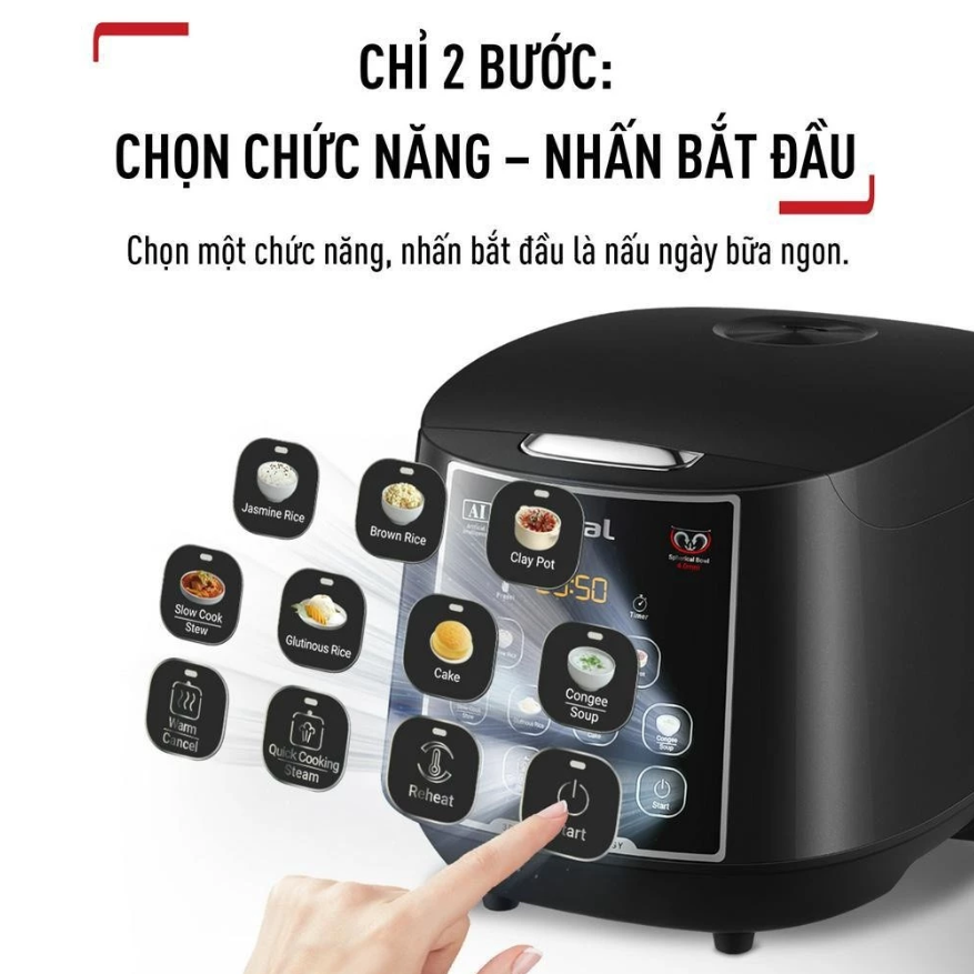Nồi cơm điện tử Tefal EasyRice Max RK737868 1.8L