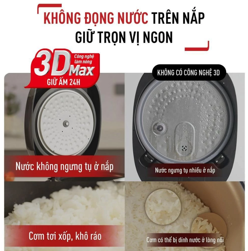 Nồi cơm điện tử Tefal EasyRice Max RK737868 1.8L