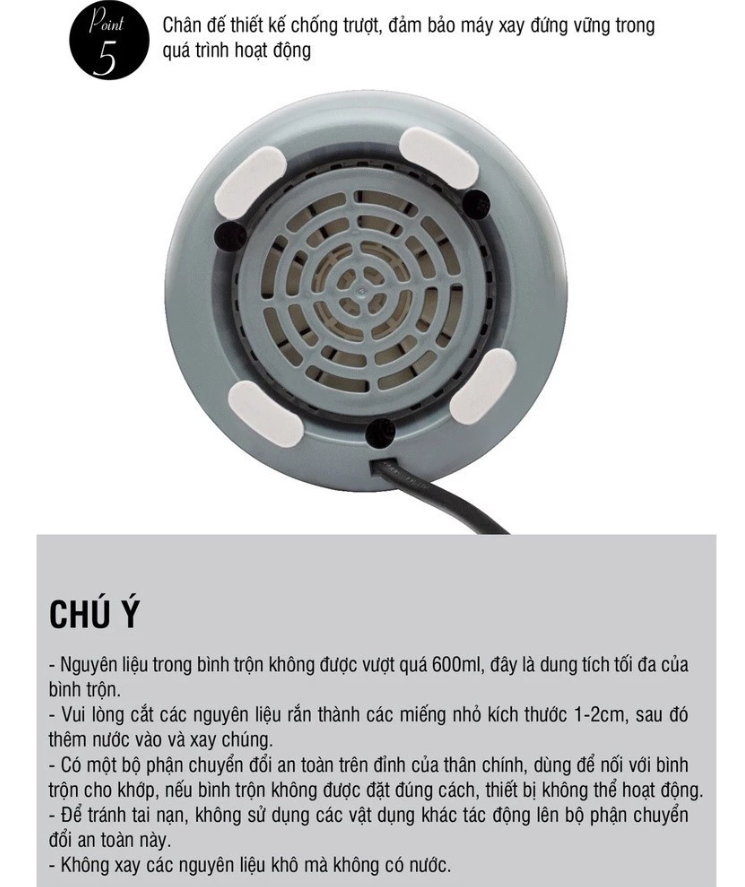 EJM436WHT - MÁY XAY SINH TỐ CÁ NHÂN Lock & Lock Personal Blender 220/240V, 50/60Hz, 250W, 600ml - Màu trắng