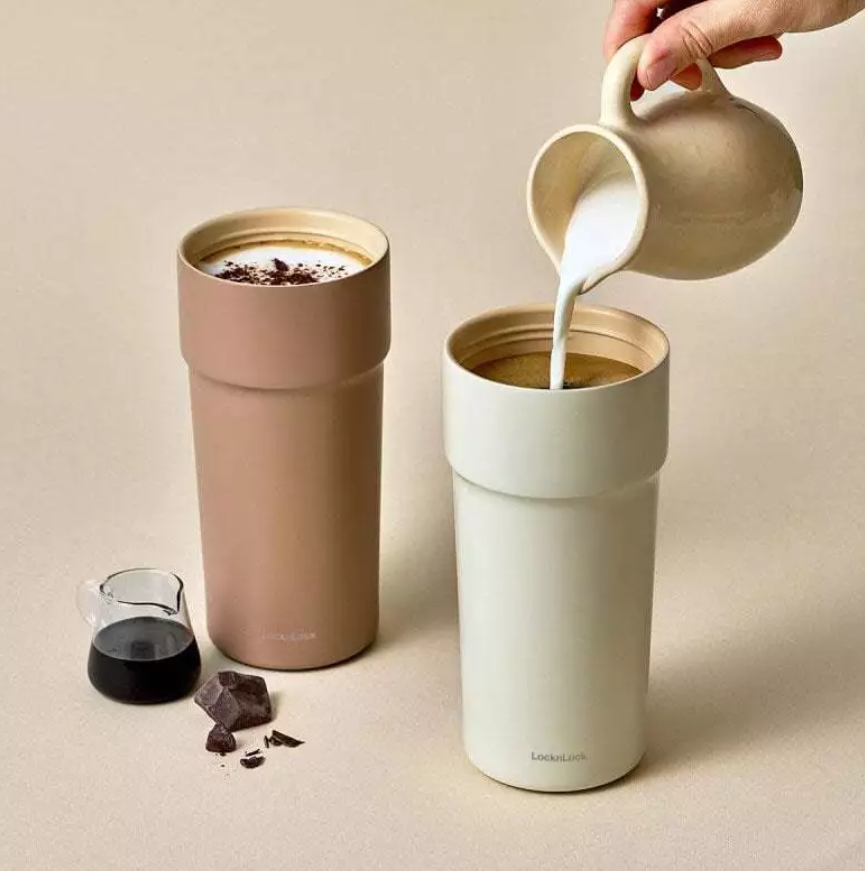 Ly giữ nhiệt phủ sứ LocknLock 650ml, thép SUS304 Metro Cafe Tumbler LHC4359