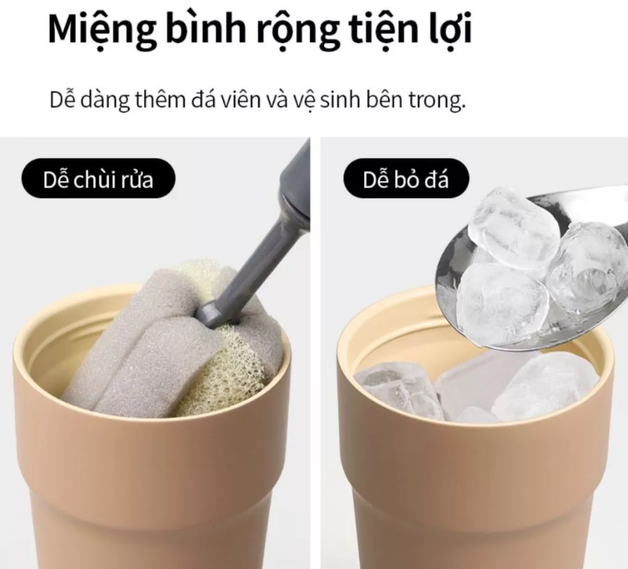 Ly giữ nhiệt phủ sứ LocknLock 650ml, thép SUS304 Metro Cafe Tumbler LHC4359