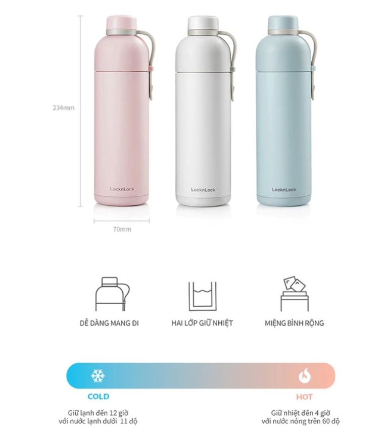 LHC4267 - Bình giữ nhiệt LocknLock Belt Bottle 490ml
