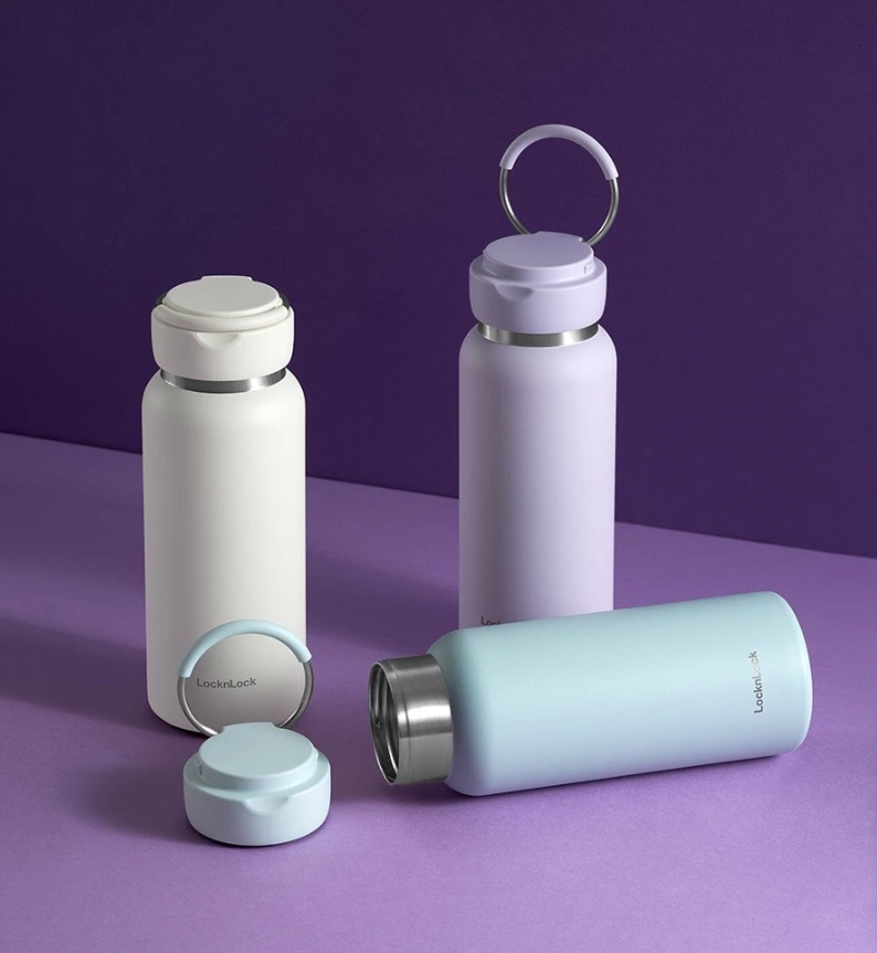 Bình giữ nhiệt LocknLock Sling Ring có quai xách 650ml -  LHC4321