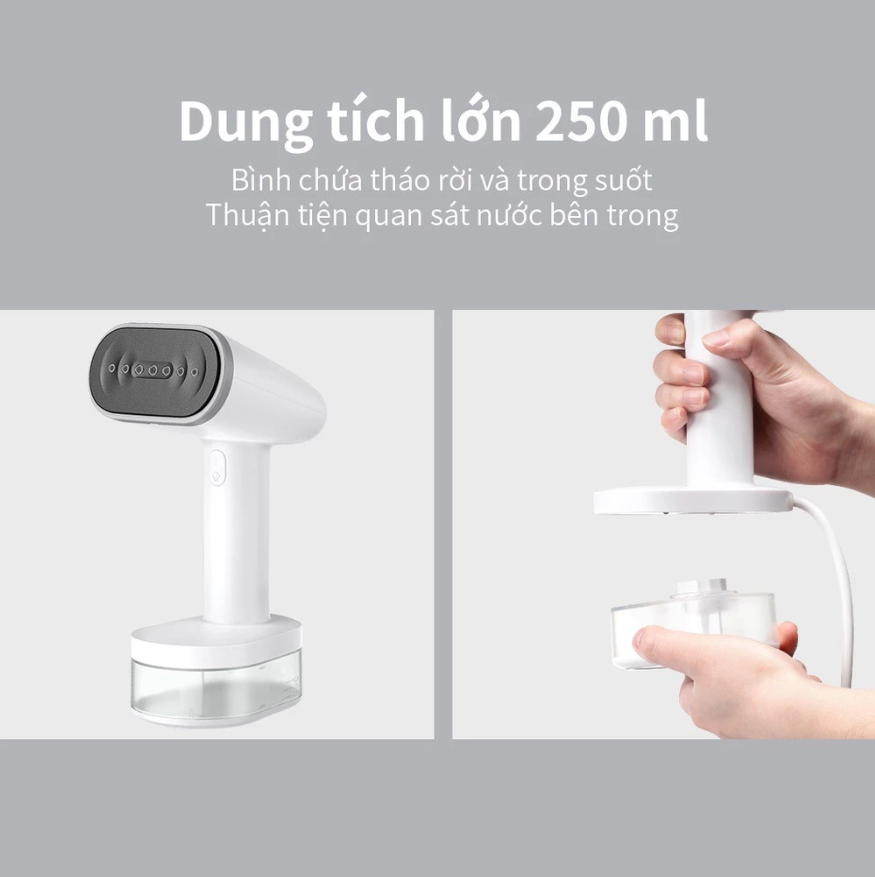 Bàn ủi hơi nước LocknLock Chính hãng 250ml 1600W, mặt là phủ sứ, dùng được cho mọi loại vải ENI223