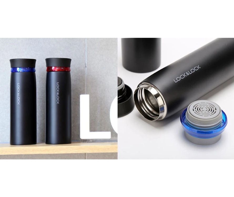Bình giữ nhiệt LocknLock 450ml LHC4131 Chính hãng, giữ nóng lạnh lâu, có lưới lọc trà, miệng rộng