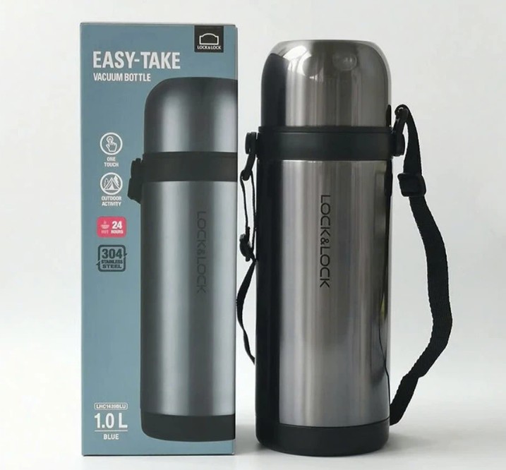 LHC1439 - Bình giữ nhiệt Lock&Lock bằng thép không gỉ Take Vacuum Bottle 1.0L