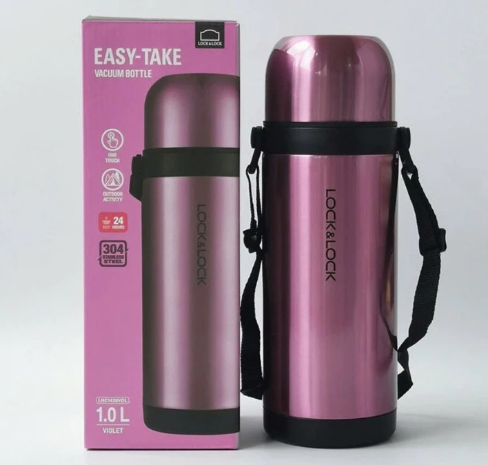 LHC1439 - Bình giữ nhiệt Lock&Lock bằng thép không gỉ Take Vacuum Bottle 1.0L