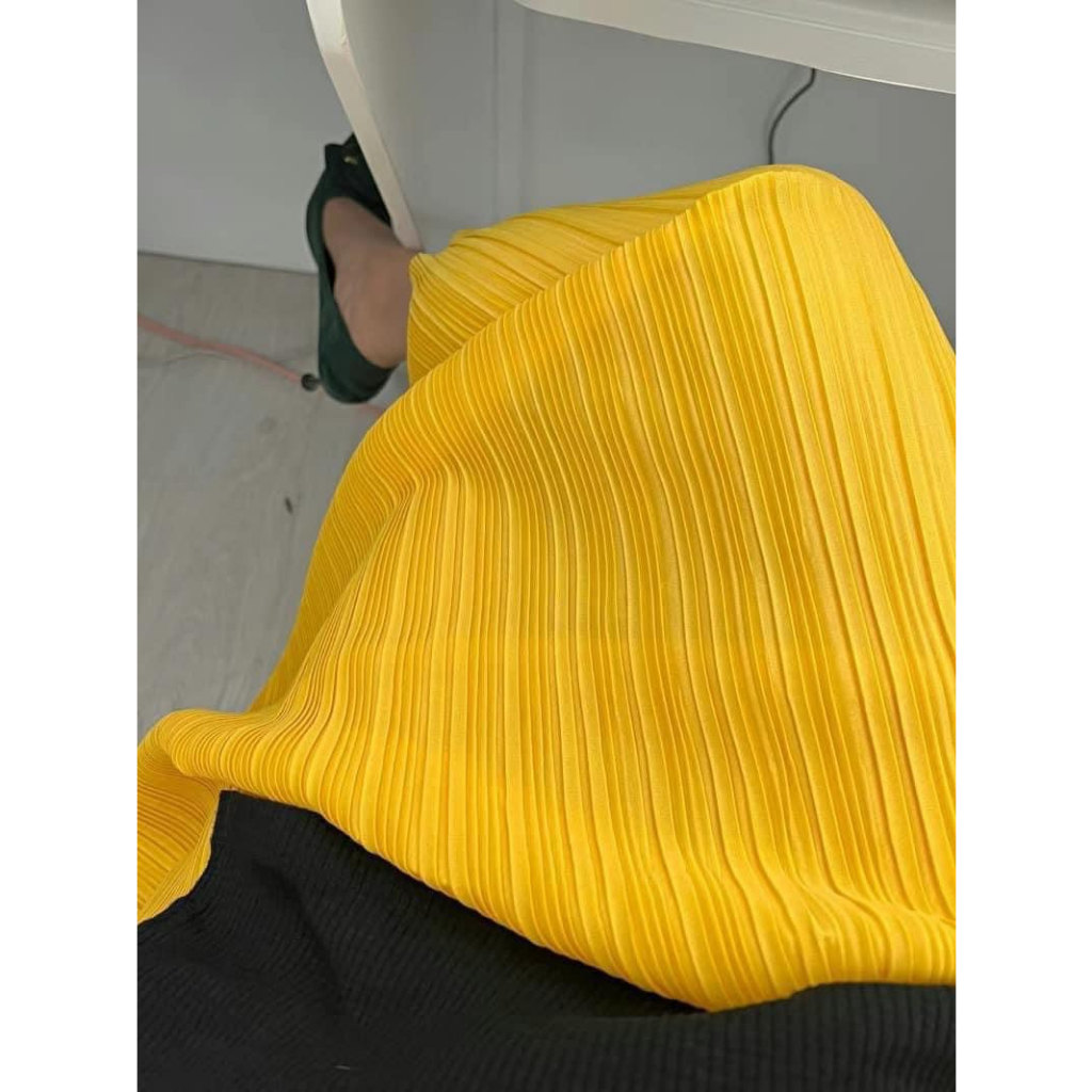 Chân váy xốp li dài