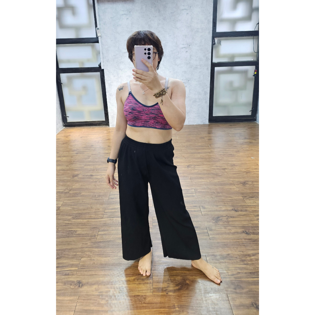 Quần thun tăm, quần ống rộng thun tăm xuất Hàn, chuẩn phong cách Hàn Quốc