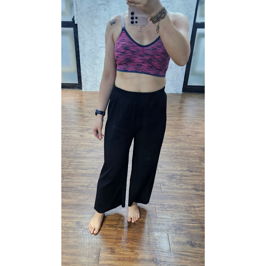 Quần thun tăm, quần ống rộng thun tăm xuất Hàn, chuẩn phong cách Hàn Quốc