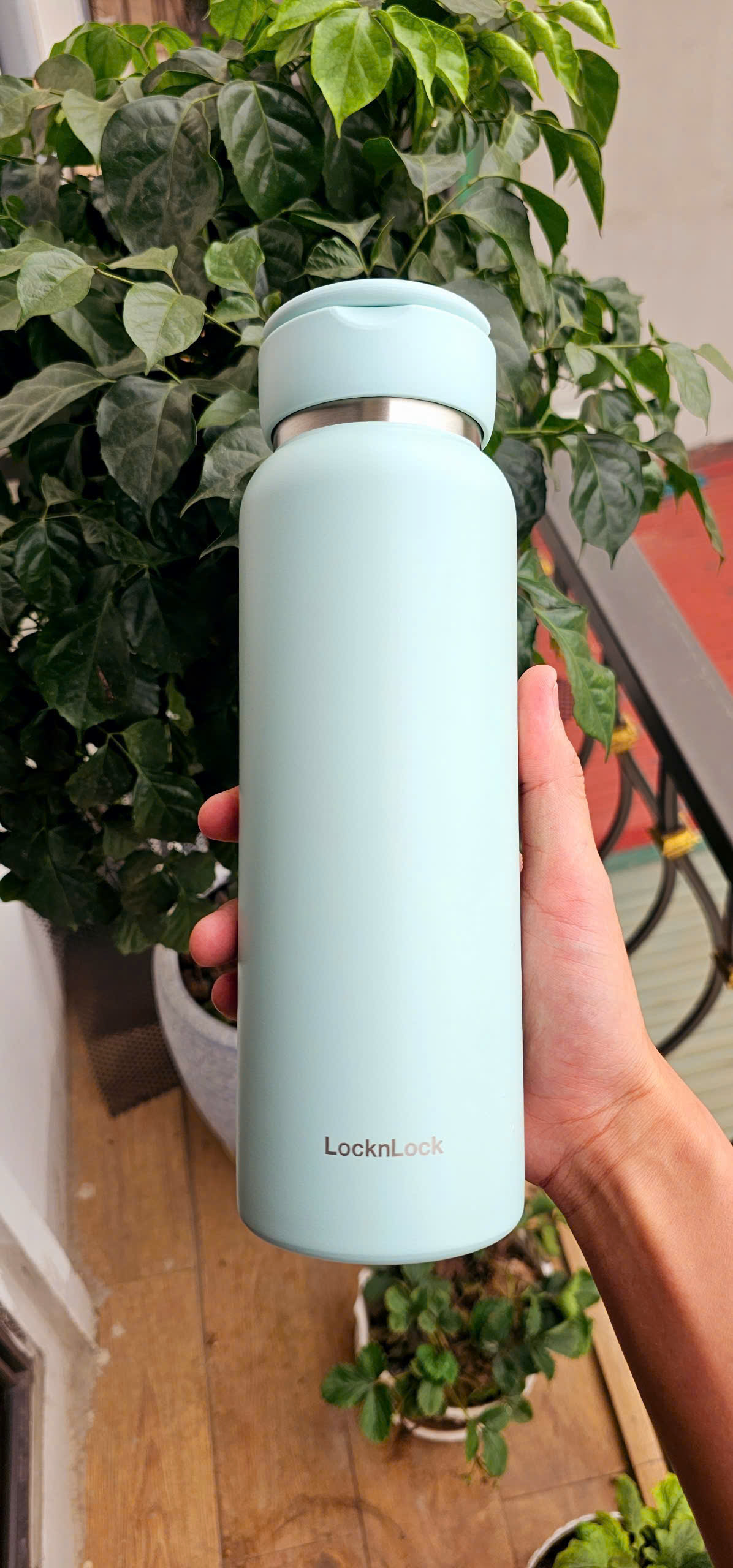 Bình giữ nhiệt LocknLock Sling Ring có quai xách 800ml -  LHC4322