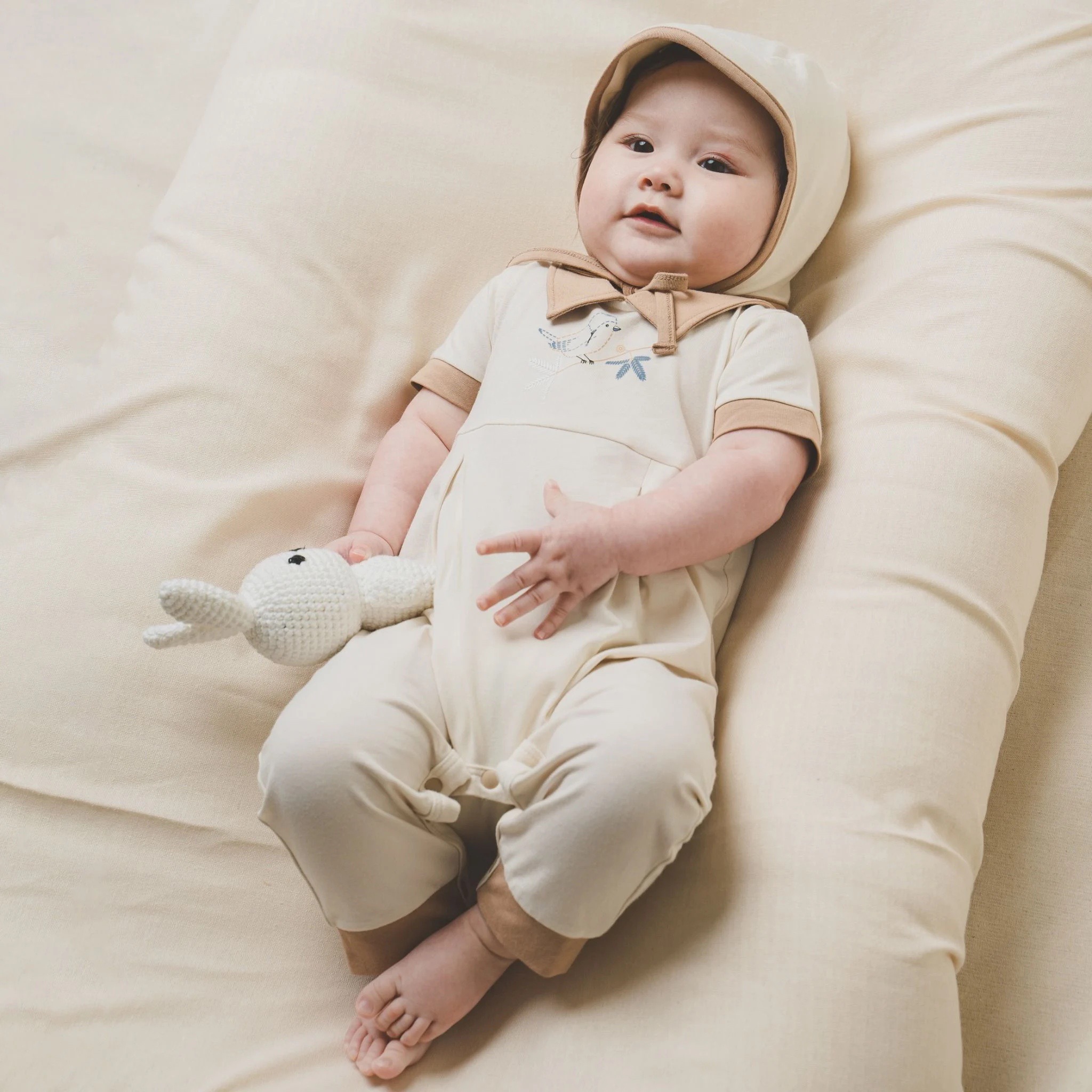 BUBABY - Body ngắn tay cổ Peterpan(1-9M)