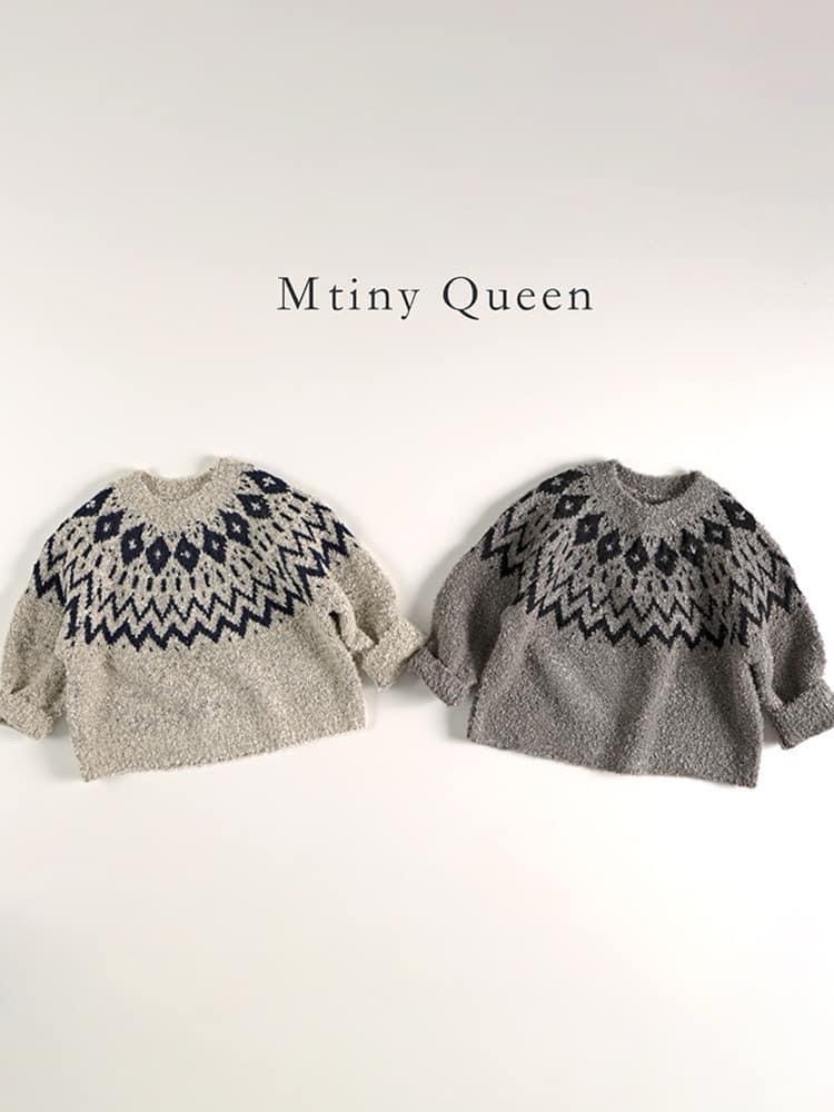 LB - Áo len Mtiny Queen hoạ tiết ngực(80-130)