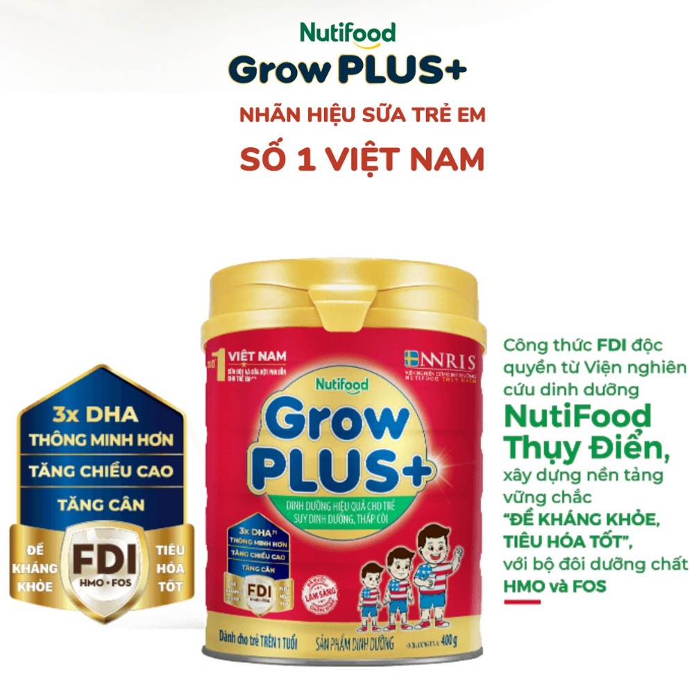 NUTIFOOD - SỮA BỘT GROWPUS+ĐỎ-SUY DINH DƯỠNG THẤP CÒI