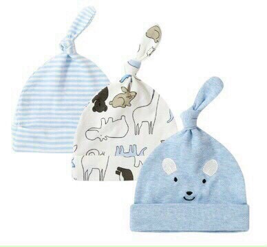 BW Set 3 mũ cotton Momcare (0-12M)