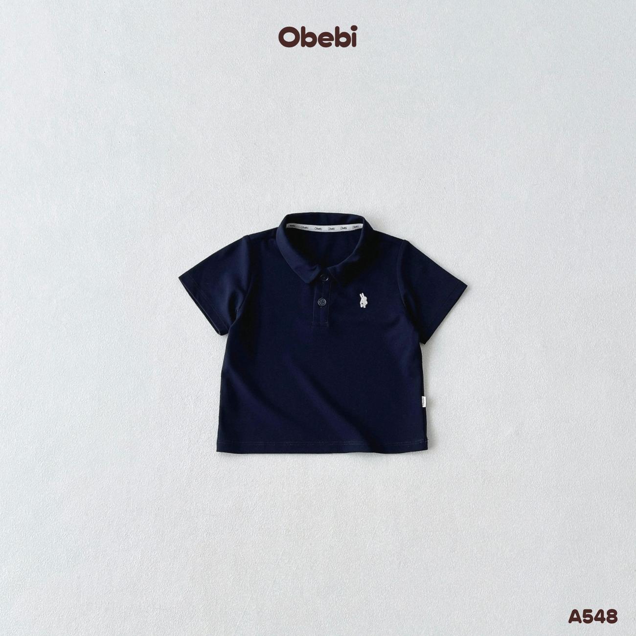 OBEBI - Áo polo trơn cộc tay cho bé OBEBI (73-120)